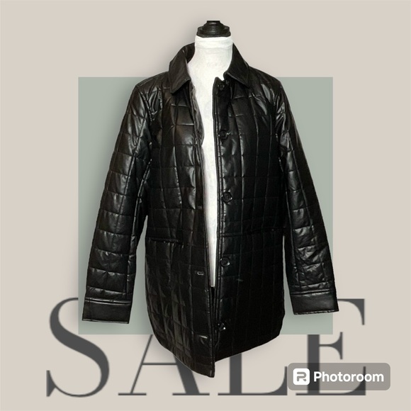 Sam Edelman Jackets & Blazers - Sam Edelman Women’s Black Box Quilted Jacket SzS Faux Leather NEW Closet Classic